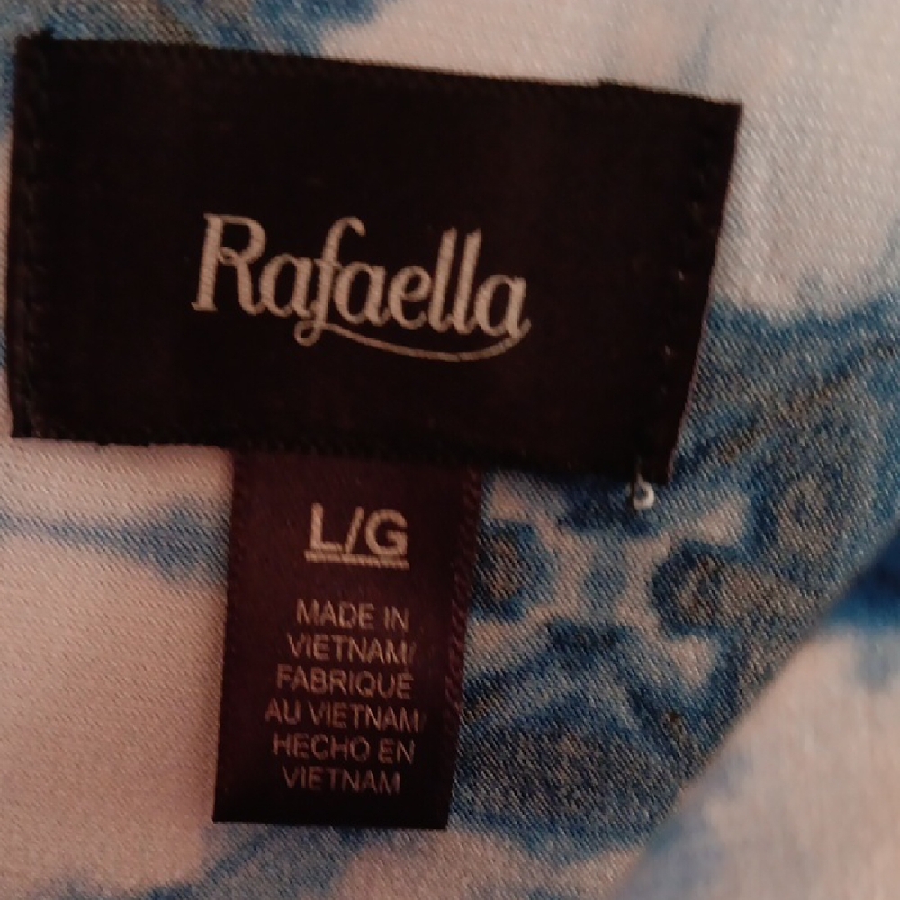 Rafaella Blue and Cream Patterned Dress - Picture 2 of 5